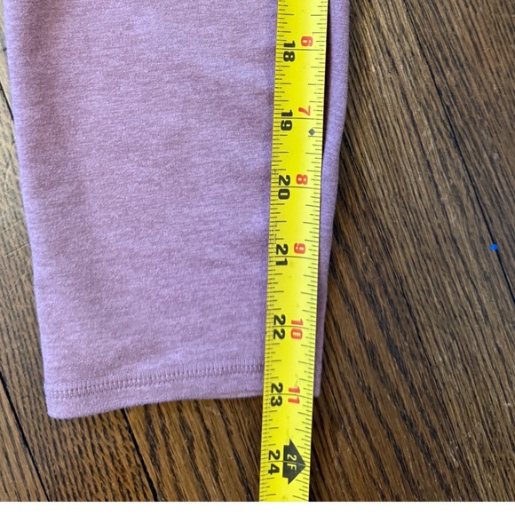 Vuori Clean Elevation Leggings Heathered Rose Mauve High Rise 7/8 Yoga Pants 24" - Picture 7 of 8